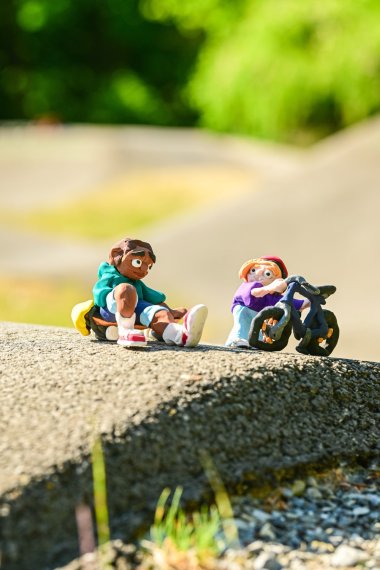Figuren auf der Pumptrackbahn