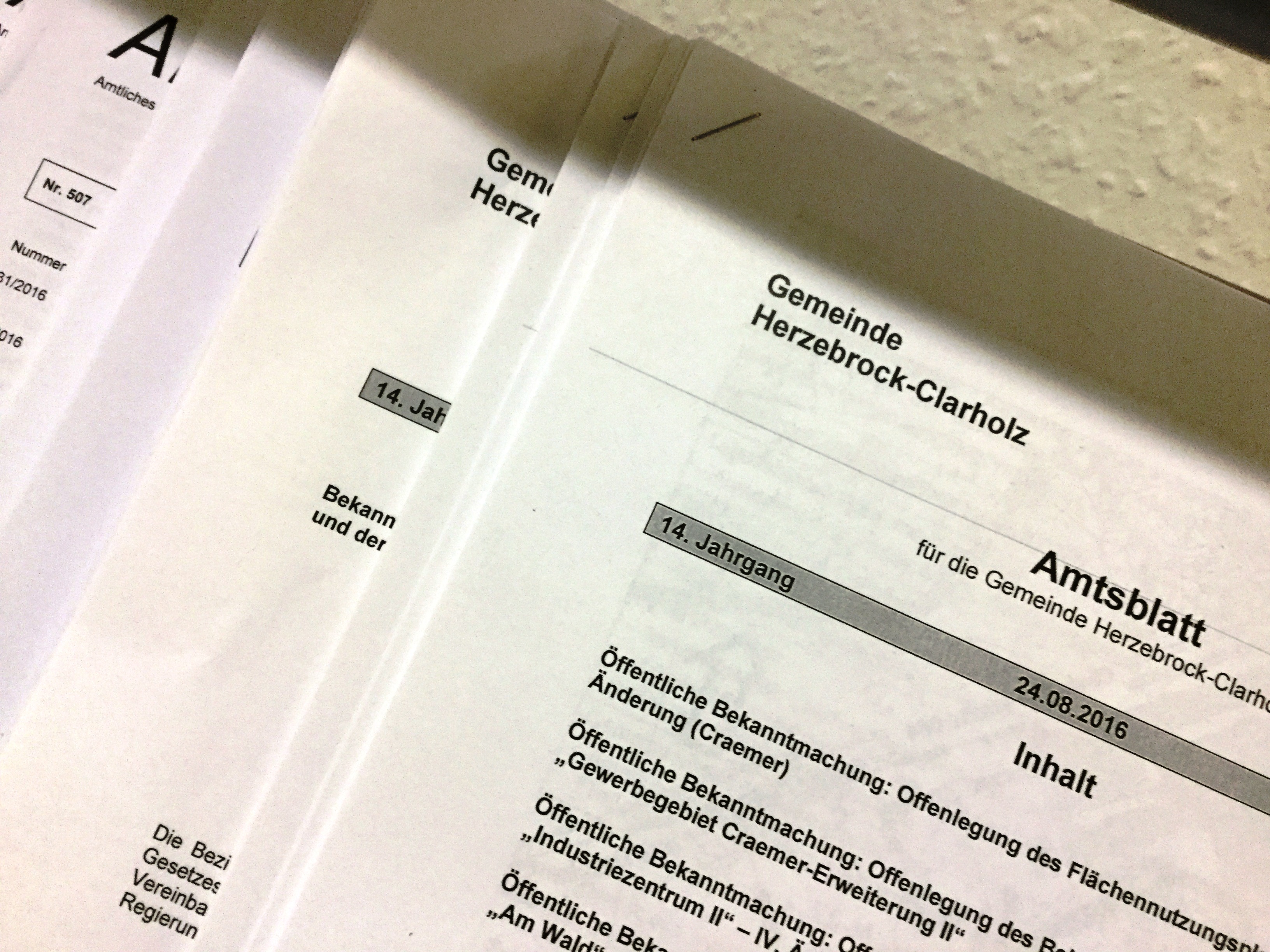 Aushang: Rathaus und Gemeindewere geschlossen