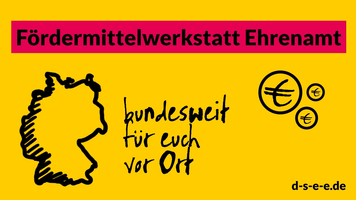 Schrift und Logo  in den Farben gelb und rot