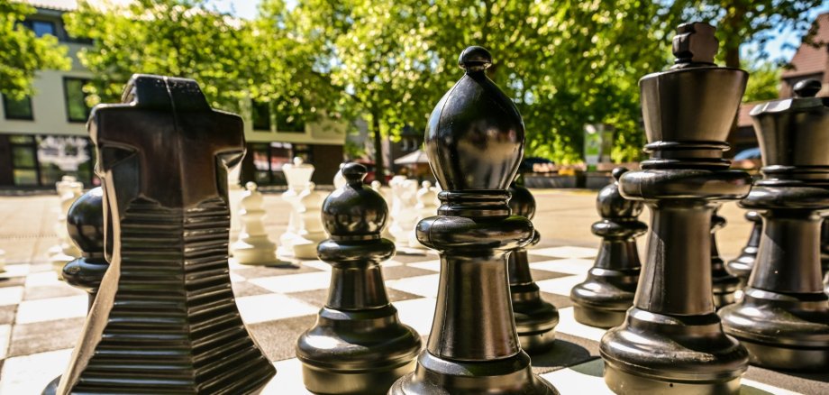 Schach Spielfiguren auf dem Paul-Craemer-Platz